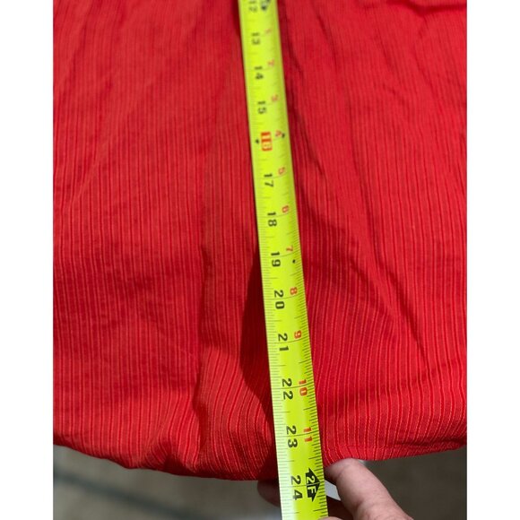 LOFT Womens Red Blouse XL 59% Viscose & Cotton With Button Detail - Picture 13 of 14